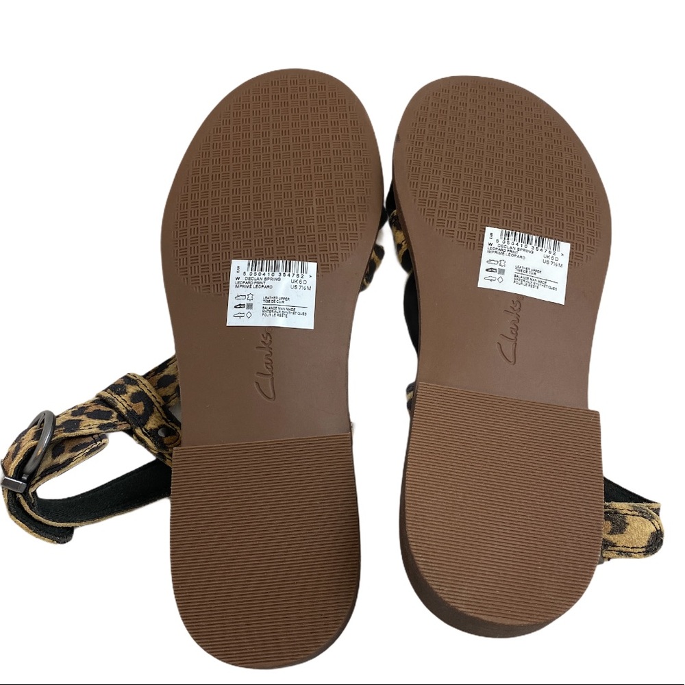 CLARKS Declan Spring Leopard Print Sandal NWT - Picture 7 of 8